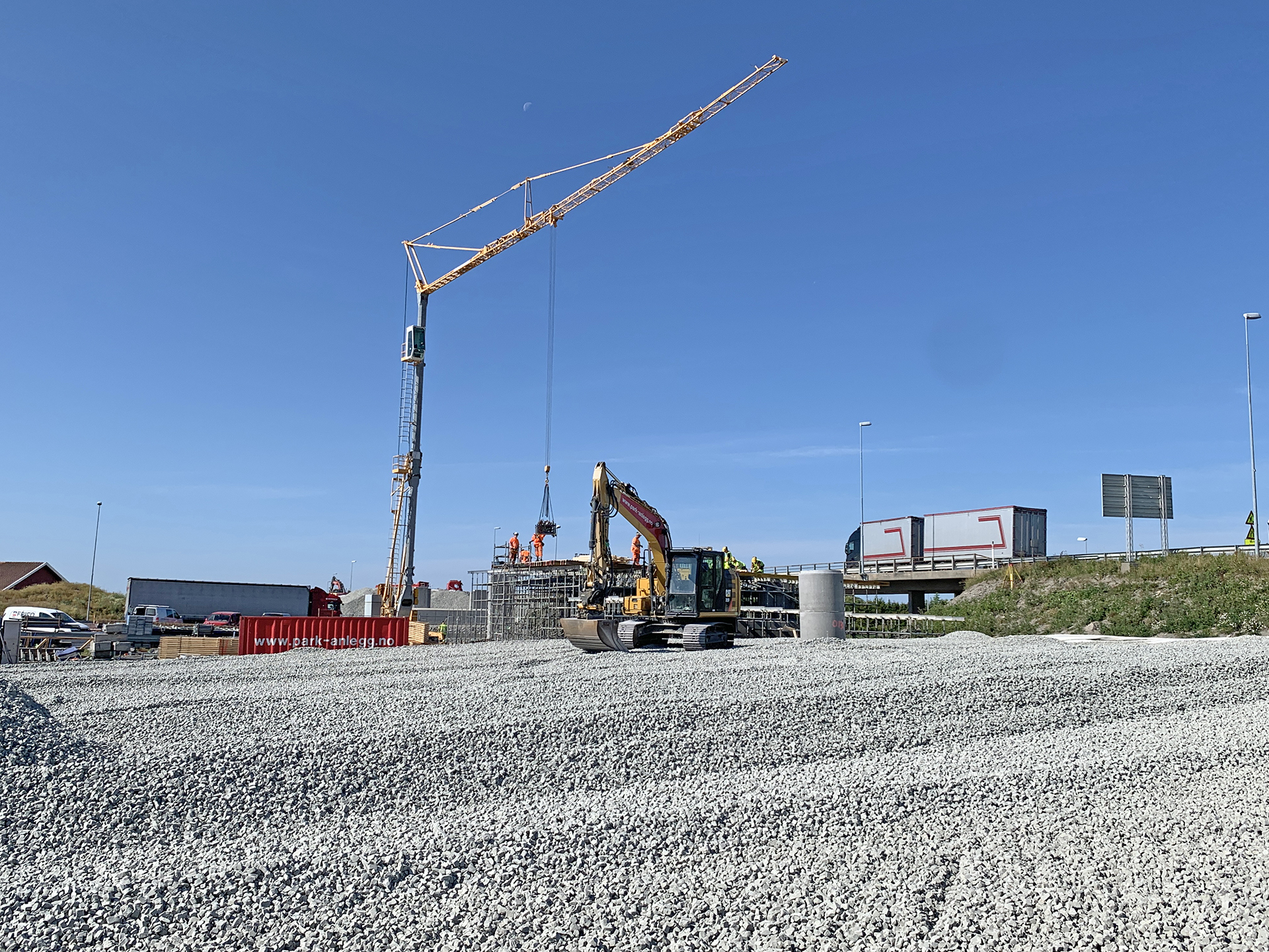 Årum bru med arbeid for å bedre framkommelighet